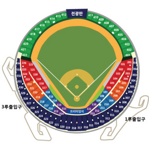 준플레이오프 1차전 1루외야 408블럭 7열 연석