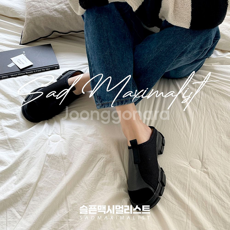 225~250 캔버스 블로퍼 뮬 슬리퍼 2컬러_0158--7