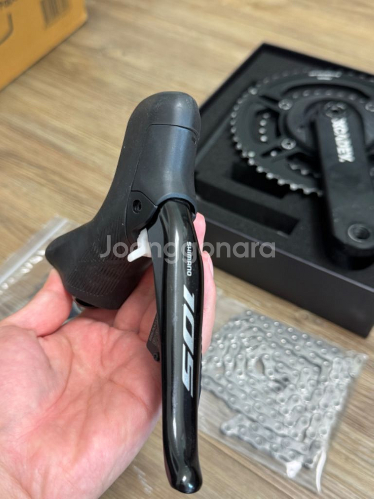 105di2 그룹셋 + 엑스케이디양발 파워미터 크랭크셋--4