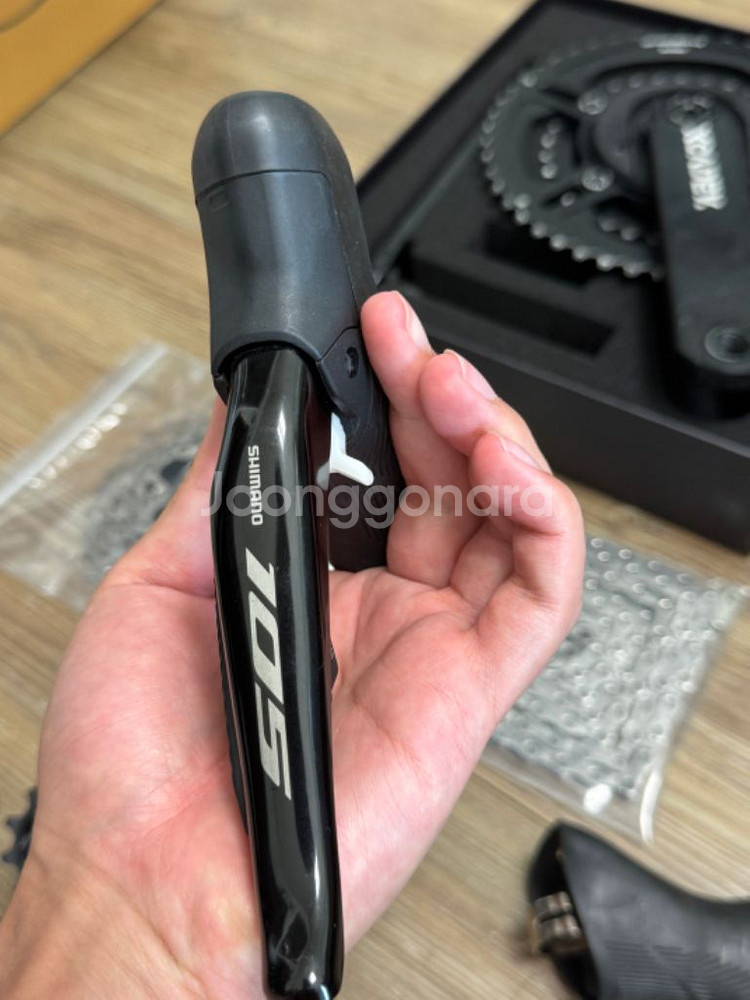 105di2 그룹셋 + 엑스케이디양발 파워미터 크랭크셋--5