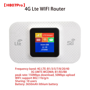 4G FDD LTE Mobile WiFi 포켓 라우터