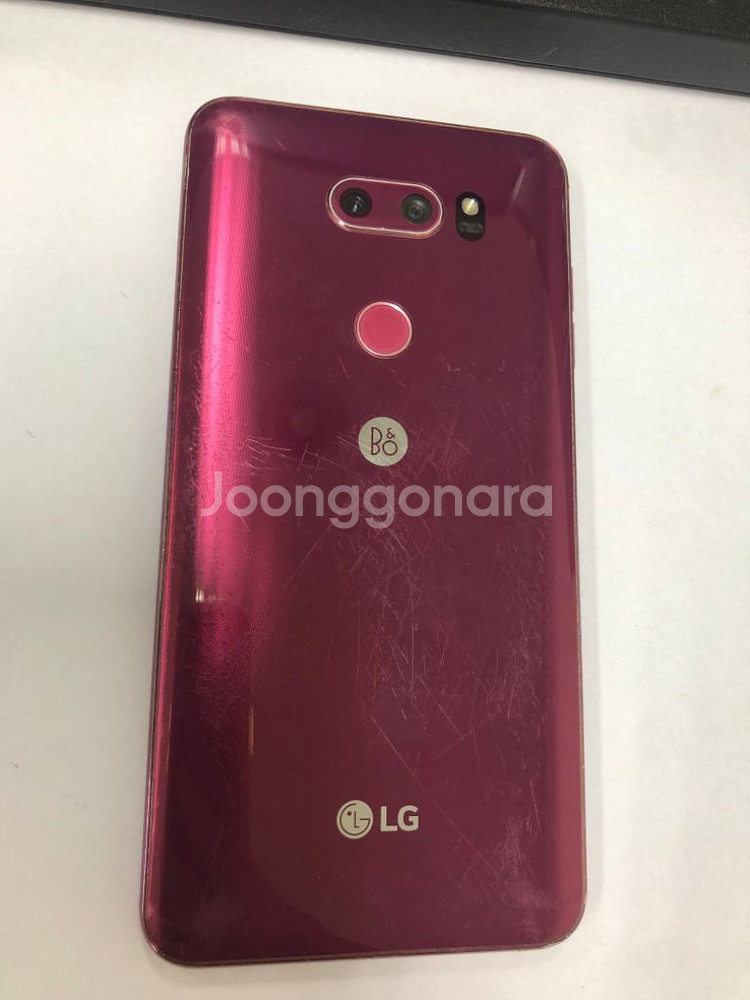 LG V30 라즈베리로즈 64G 약파손 +기능정상--1
