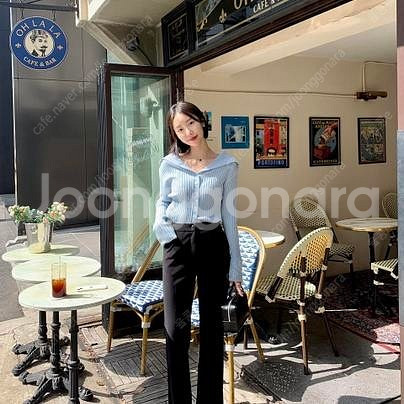 새상품) 메리엣 트임 부츠컷 슬랙스 블랙 Short L--3