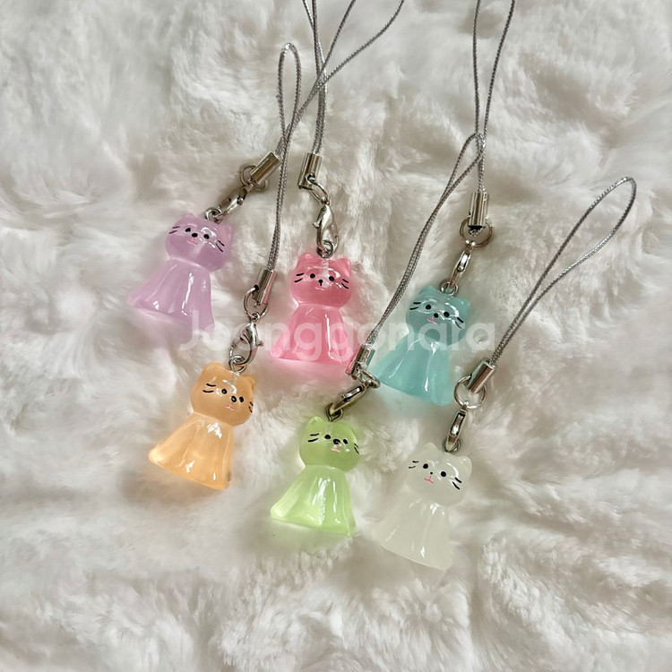 2개가격)고양이 테루테루보즈 키링 / 유령 고양이 키링--1