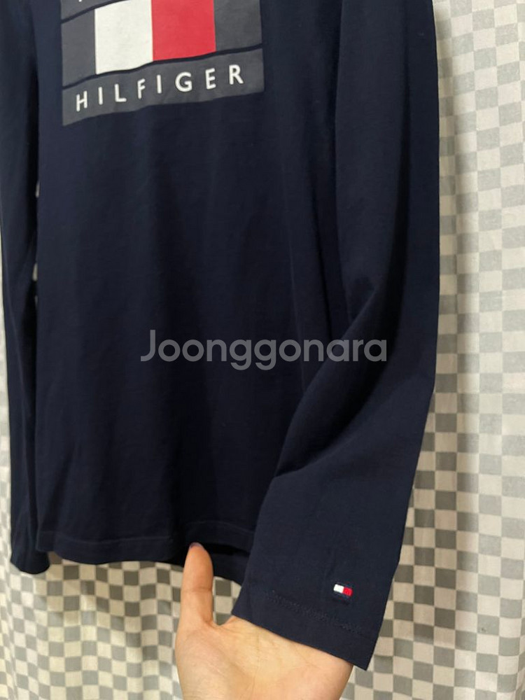 타미힐피거 100% 면티 긴팔티셔츠:)--3