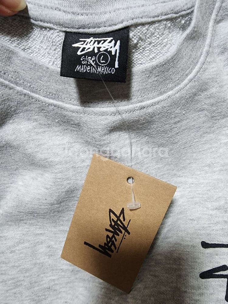 스투시 쭈리면 베이직 그레이 맨투맨 L, XL 팝니다.--3