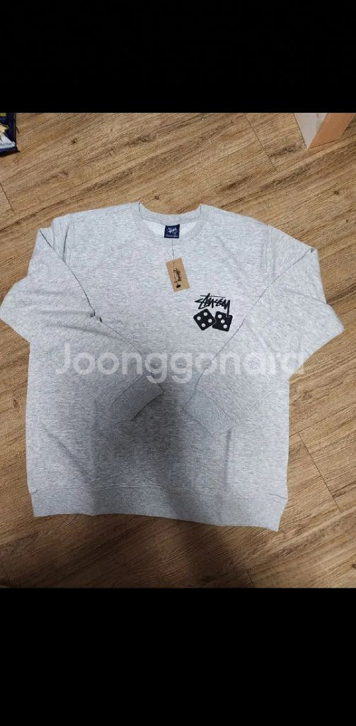 스투시 쭈리면 베이직 그레이 맨투맨 L, XL 팝니다.--4