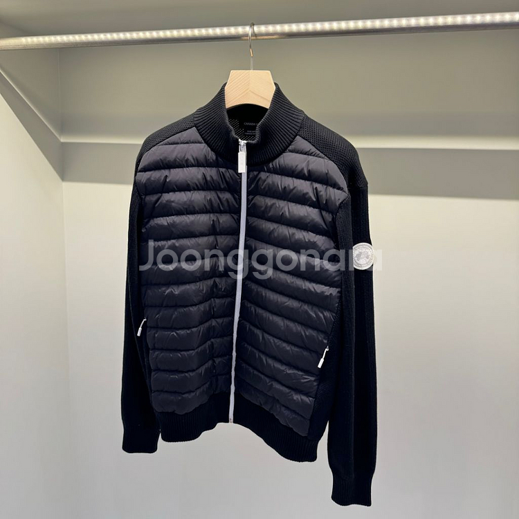 캐나다구스 로고 니트패딩 블랙 /L--1