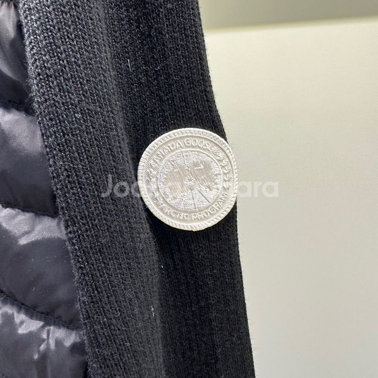 캐나다구스 로고 니트패딩 블랙 /L--3