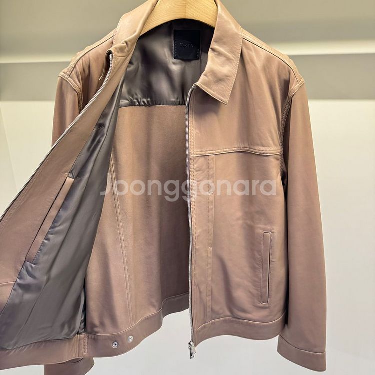 띠어리 램레더 양가죽 트러커 자켓 브라운/XL--2