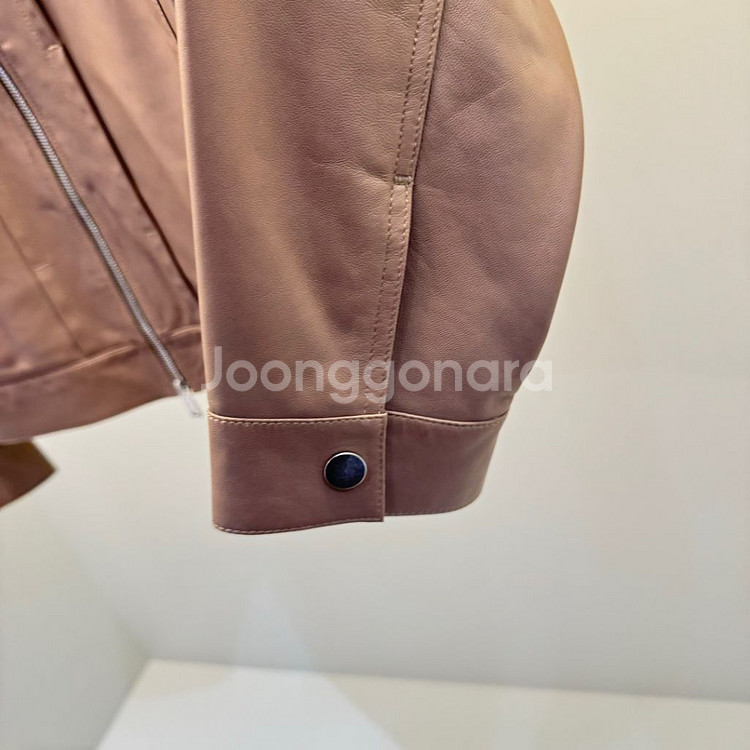 띠어리 램레더 양가죽 트러커 자켓 브라운/XL--4