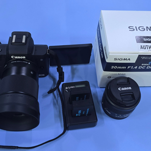 캐논m50 A급+번들렌즈+시그마 30mm 판매