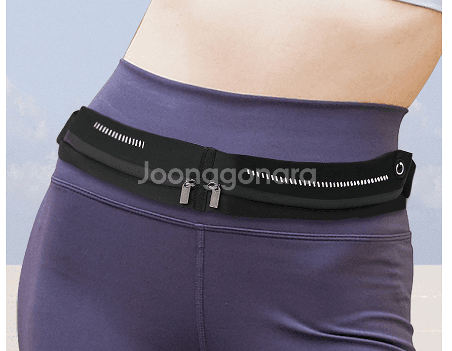 가을 마라톤대회 러닝크루 투포켓 허리가방 플립벨트--1