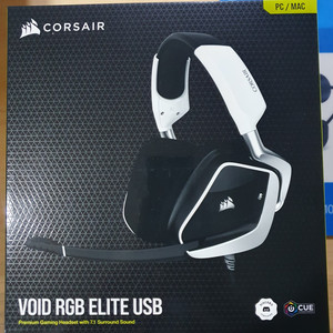 커세어 VOID RGB ELITE USB 화이트 팔아요