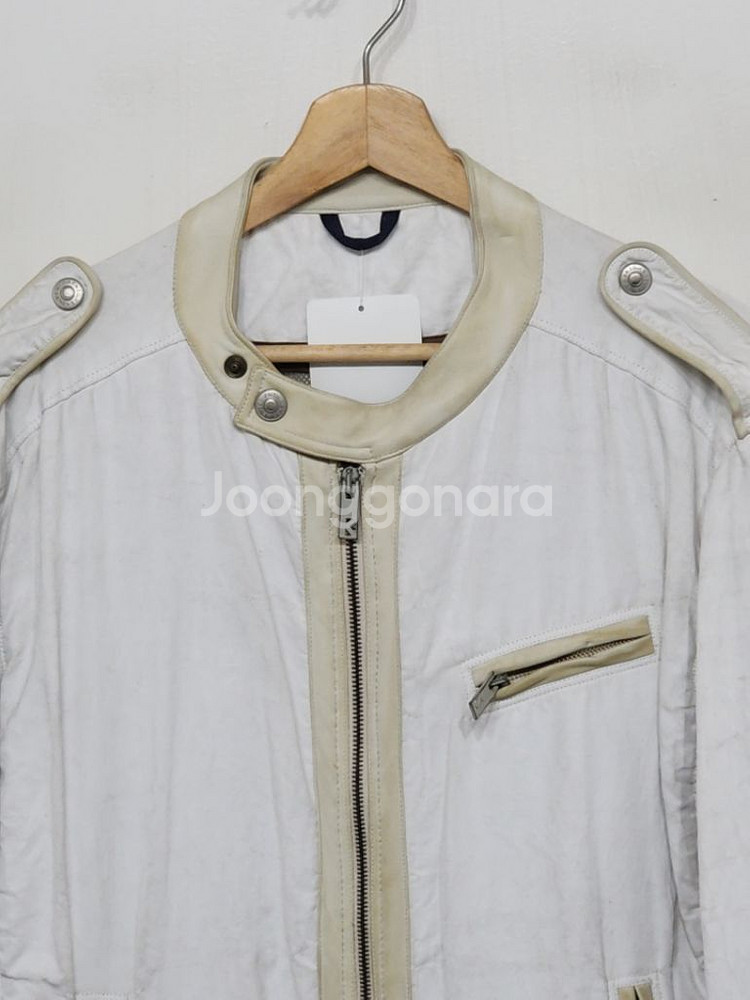 (XXL) 겐조 라이더자켓 빅사이즈 양가죽배색 견장--1