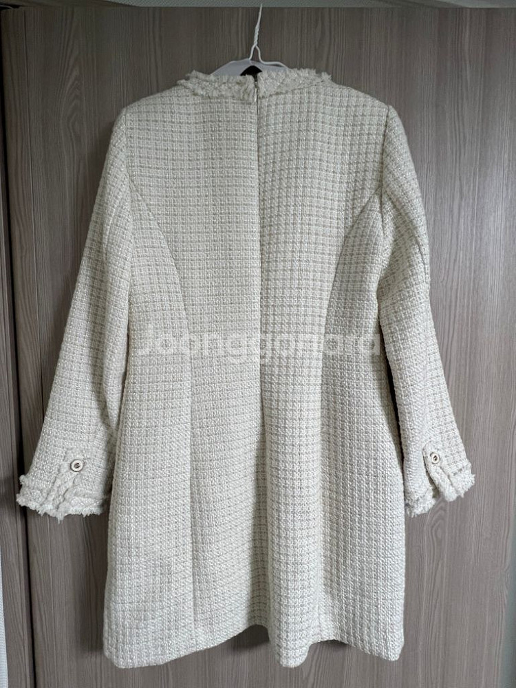 버튼 포인트 트위드 원피스 아이보리 RMOWC11R98--6