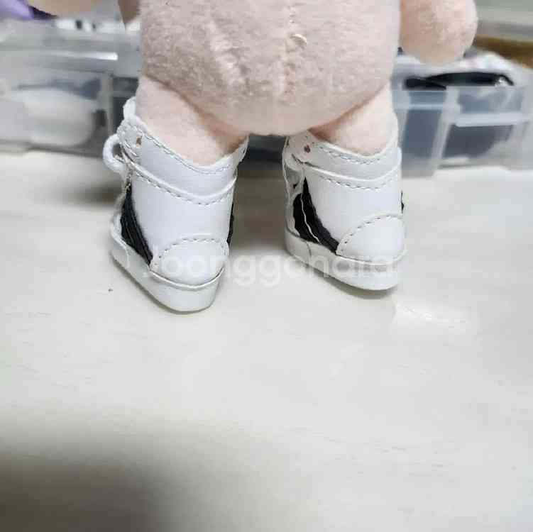 20cm/15cm 솜인형용 불꽃 아디ㄷㅅ 운동화 블랙--5