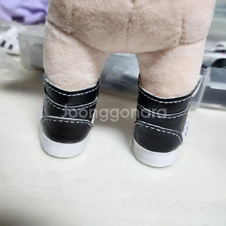 20cm/15cm 솜인형용 불꽃 아디ㄷㅅ 운동화 블랙--4