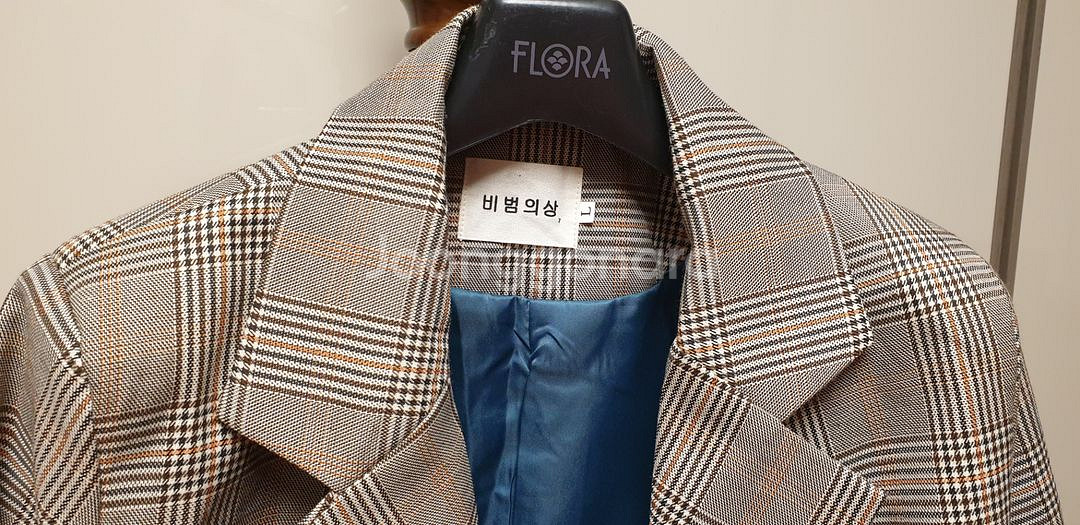 A급 여성 간절기 체크 블레이저 자켓 루즈핏--2
