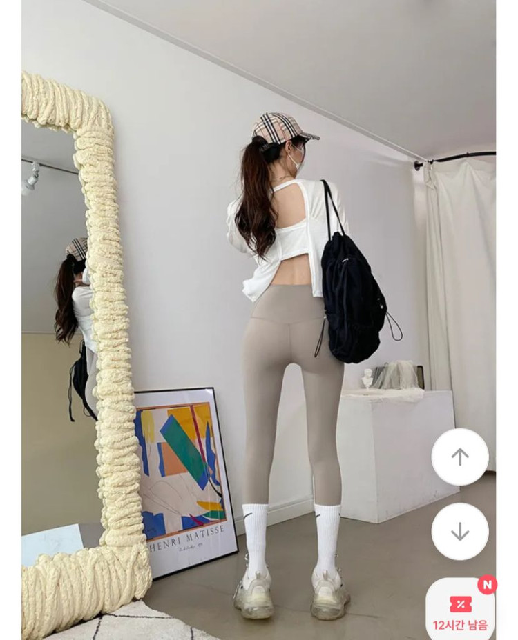 모자 캡모자 체크 베이지 볼캡 이미지