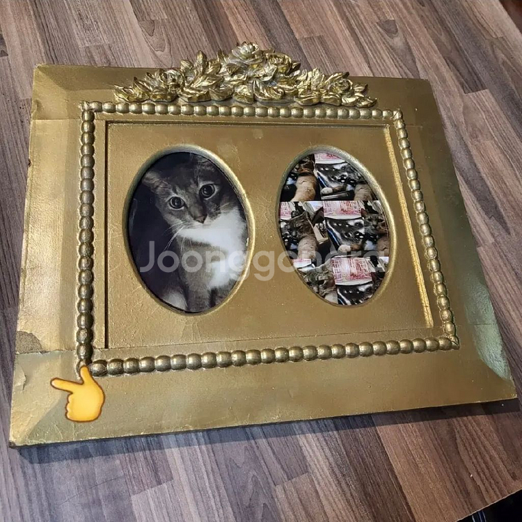 유럽식 황금 꽃장식 엔틱 액자--0