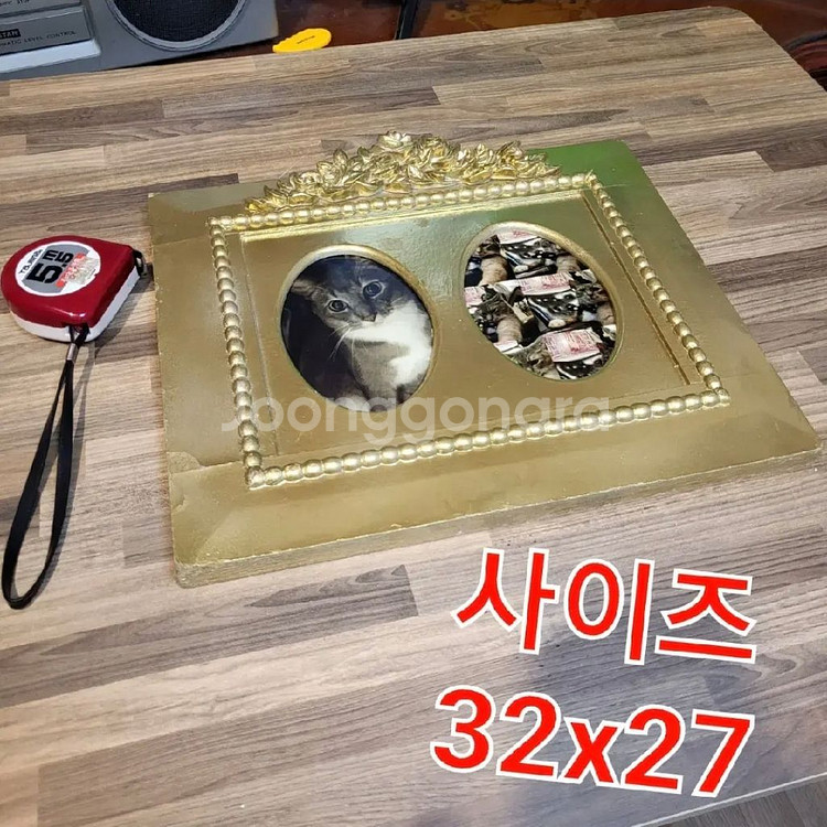 유럽식 황금 꽃장식 엔틱 액자--1