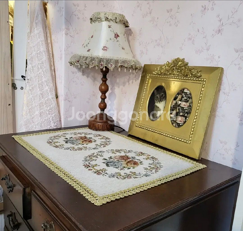 유럽식 황금 꽃장식 엔틱 액자--3