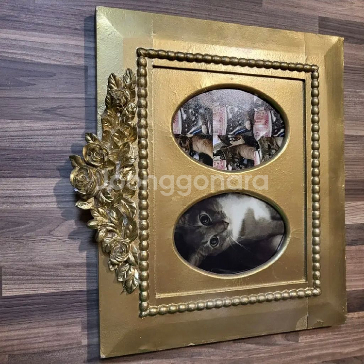 유럽식 황금 꽃장식 엔틱 액자--4