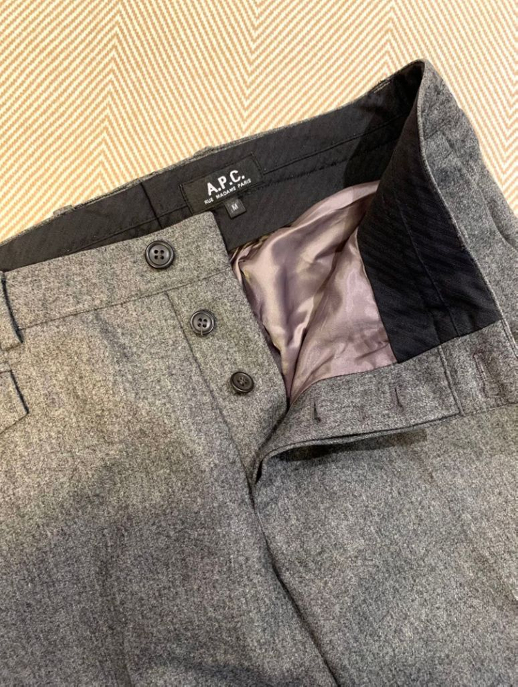 40->20 아페쎄 울 팬츠 슬랙스 그레이 30 31--2