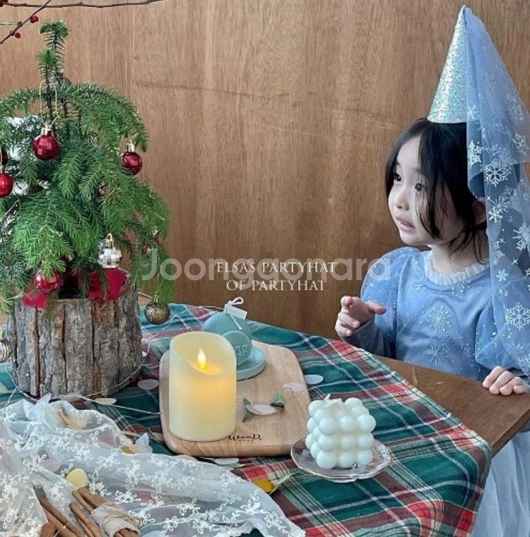 오브브리에 엘사드레스m+파티햇 새상품--3