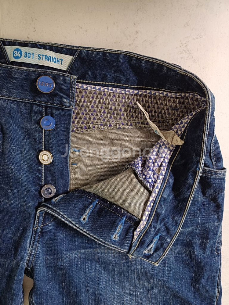 남성 리바이스 301 데님 일자청바지 (34)--1