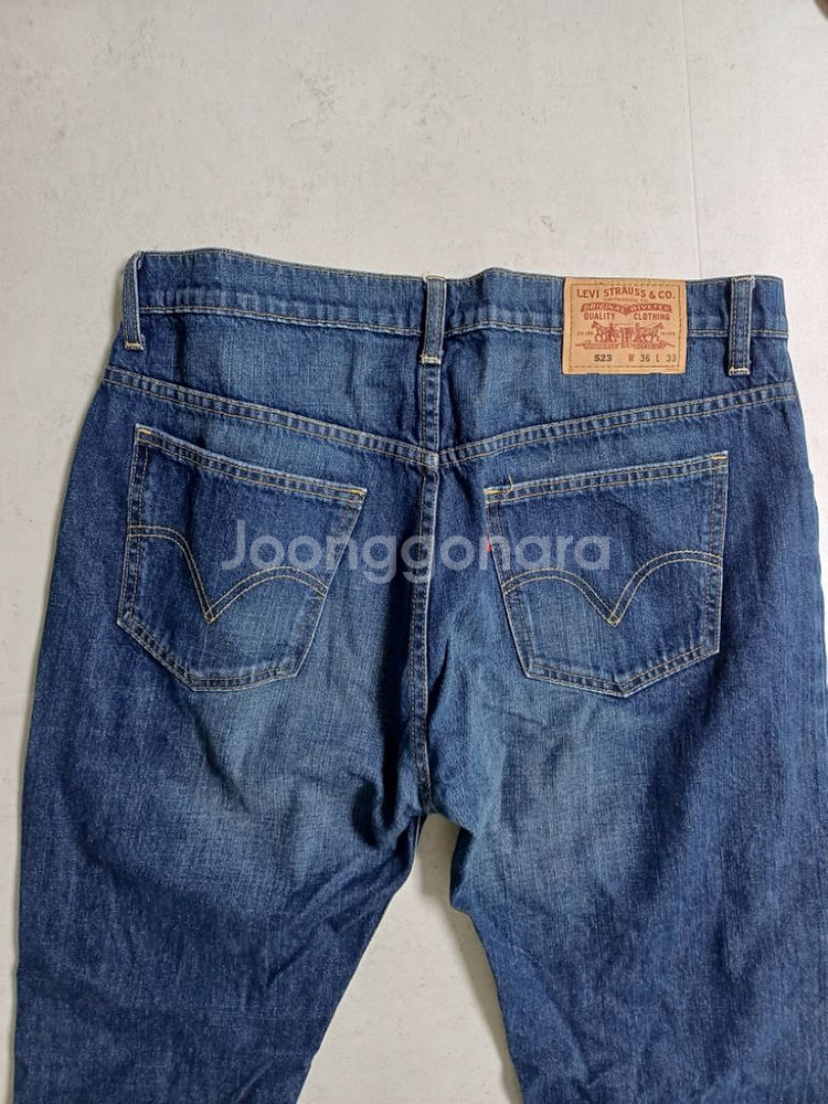 남성 리바이스 523 통일자핏 데님청바지 (36)--4