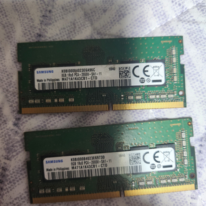 삼성전자 DDR4 노트북용 메모리 램 8GB 2개