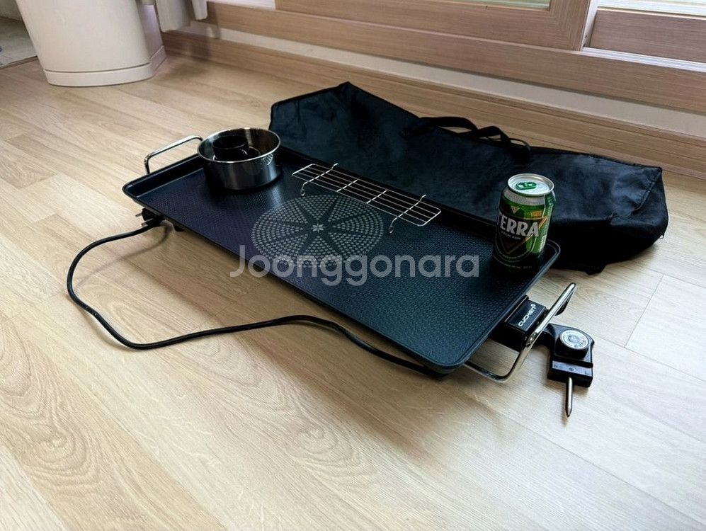 쿠첸 와이드 전기그릴 대형 잔치팬 불판--1