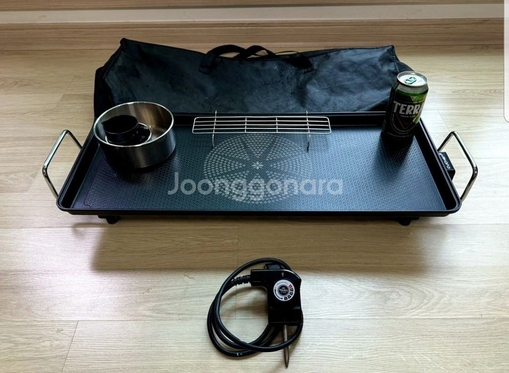 쿠첸 와이드 전기그릴 대형 잔치팬 불판--2