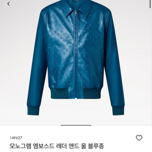 루이비통 엠보스드 레더 블루종 56