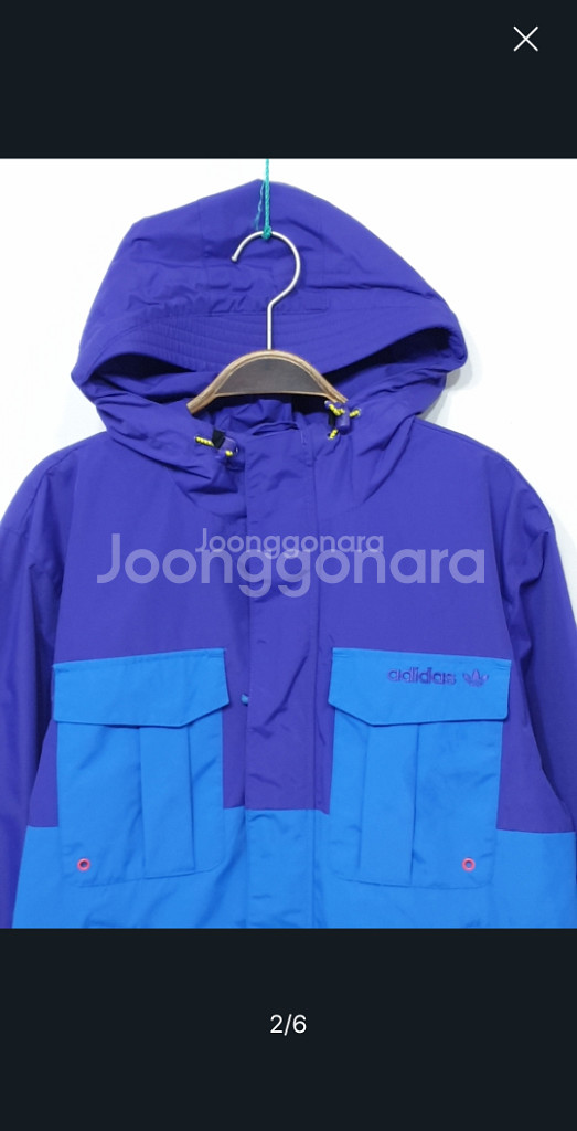 (95) 아디다스 바람막이 후드점퍼 윈드스토퍼 자켓--1