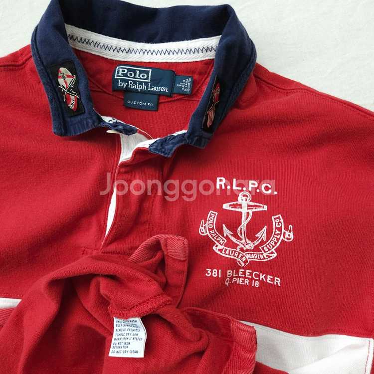 폴로럭비티 레드 랄프로렌 마린 L-XL--6