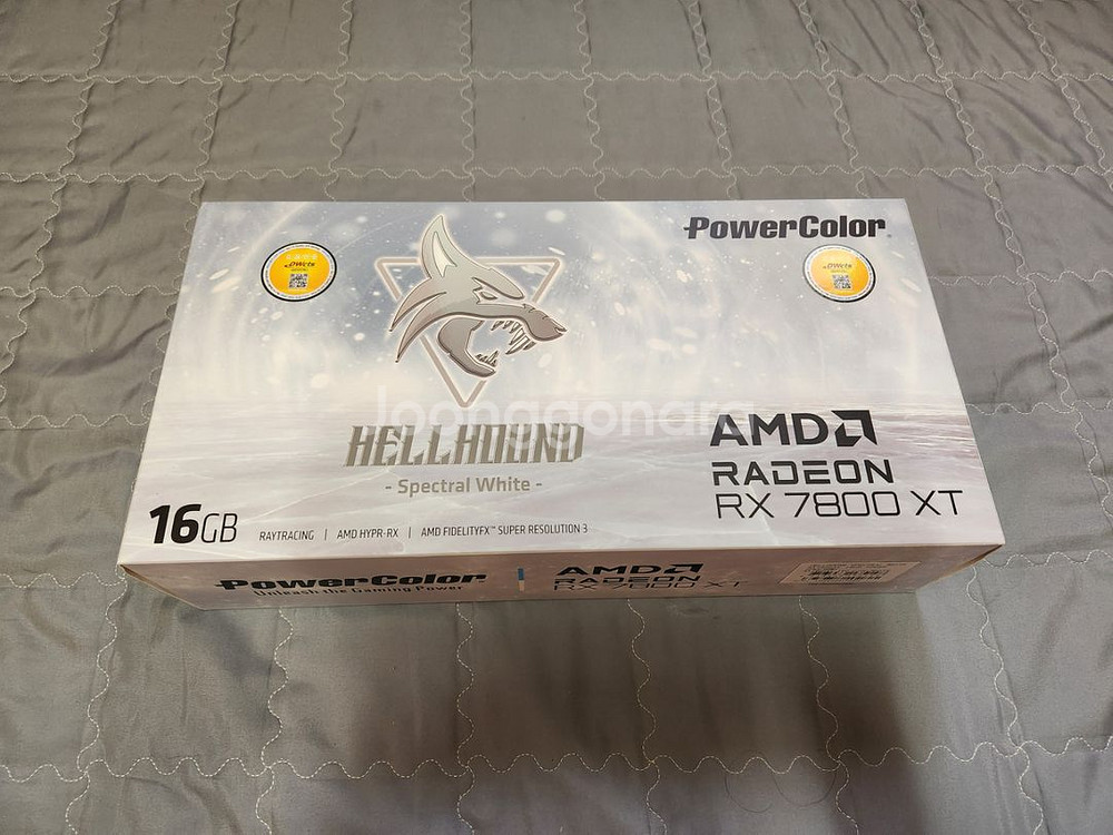 라데온 RX 7800XT 헬하운드 화이트 모델 급처--1