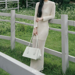 마지막 가격인하/소가죽 폴뉴아 보스턴백 아이보리 크링클
