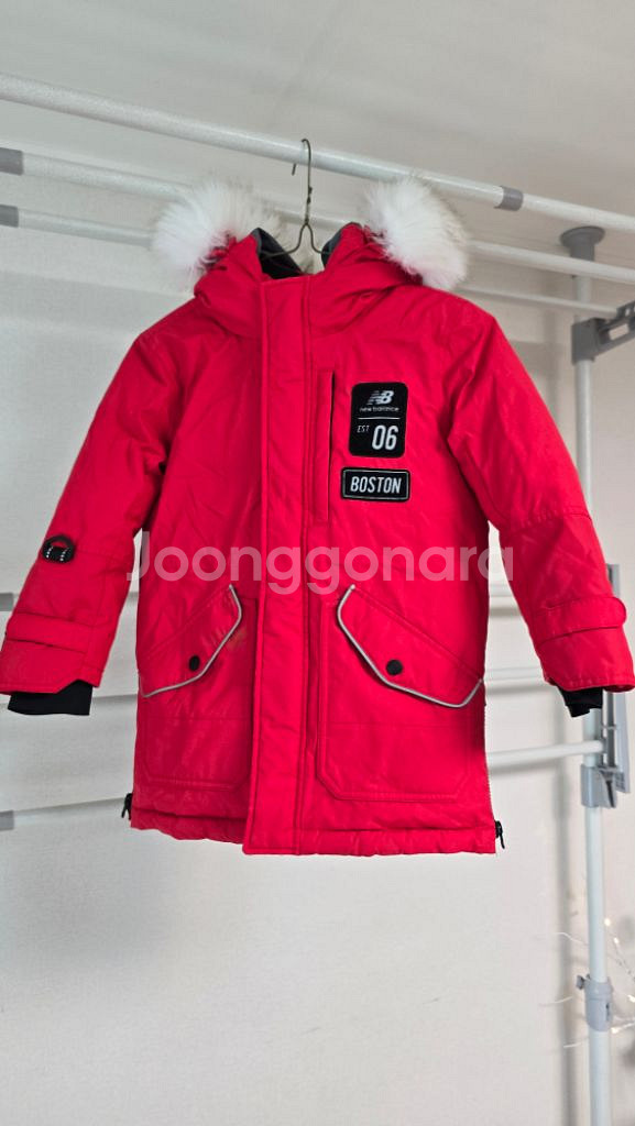 뉴발키즈 구스다운 파이어 마운틴 레드 120--0