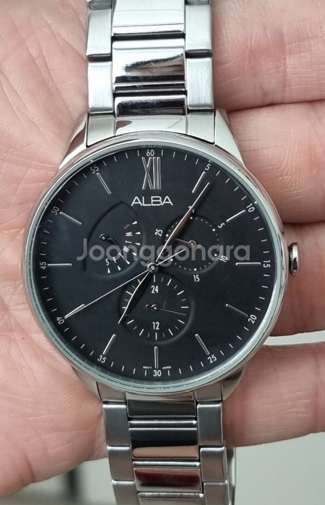 세이코 블랙 알바 AZ8003X1 쿼츠시계 보증서포함--0