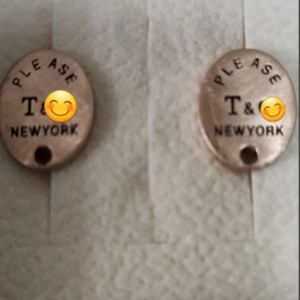 14k 로즈골드 무광 스지 원터치 귀걸이 한쌍