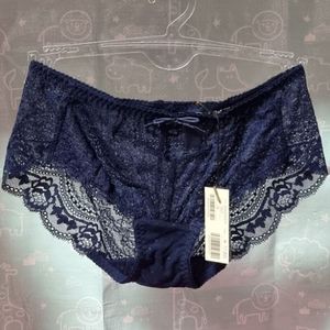 에블린 네이비 플라워 레이스 노라인팬티 85S~90S