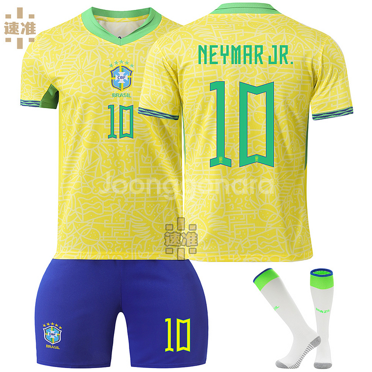 24-25 브라질 축구유니폼 네이마르 축구복 상하세트--0