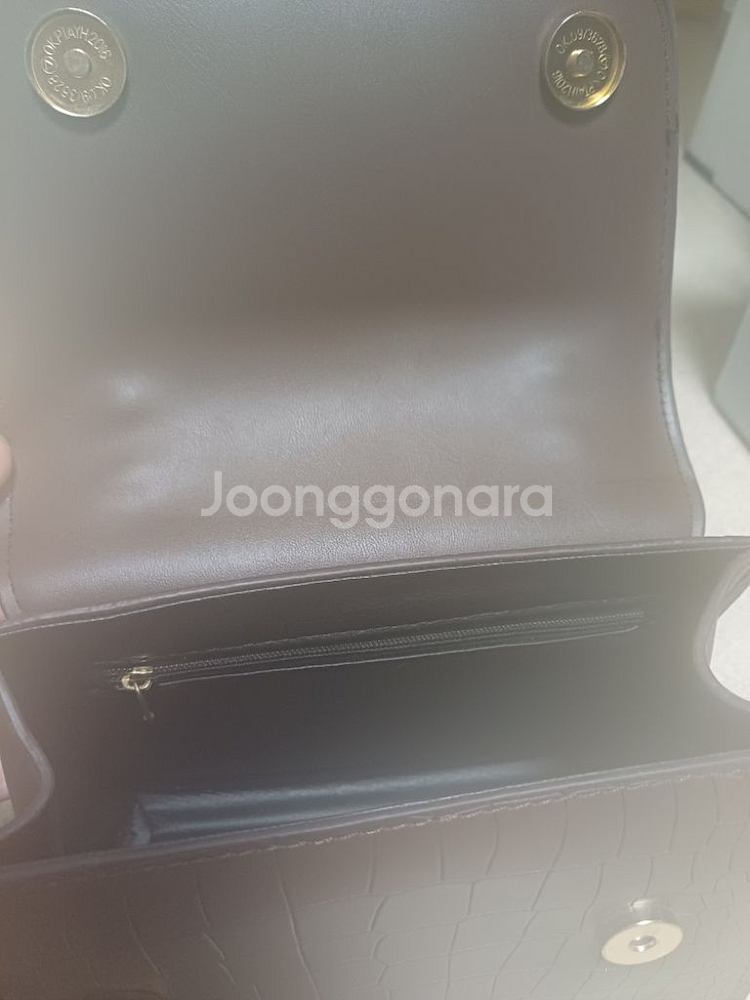 (신상) 토트 핸드백 악어 패턴 브라운드--2