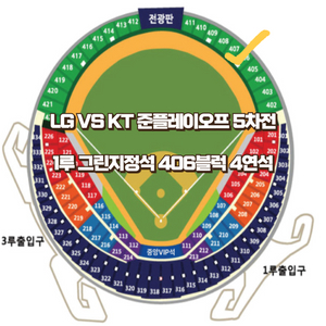 준플레이오프 5차전 LG KT 1루 그린지정 2연석