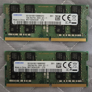 삼성 DDR4 노트북 16GB 2666 2개 팝니다.