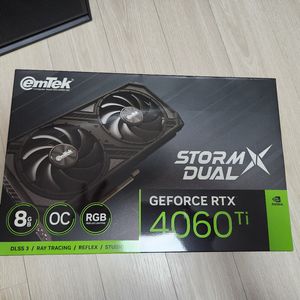 이엠텍 GEFORCE RTX 4060TI 스톰 9월구매