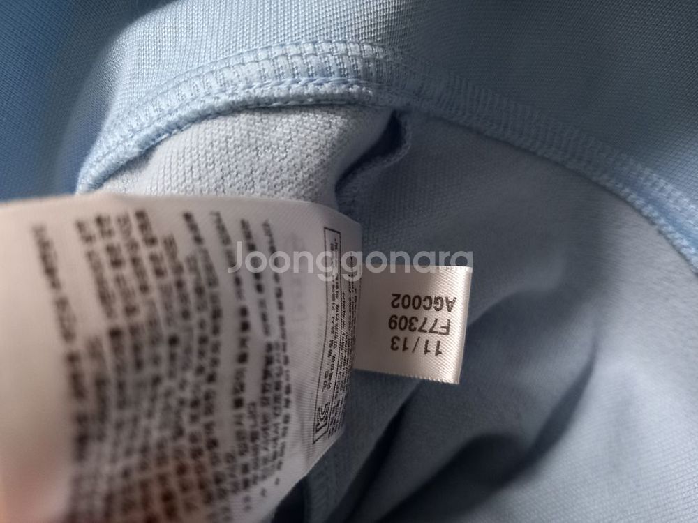 아디다스 대장급 희귀 독일 하검 스카이블루 블랙 트랙탑--5